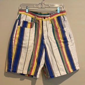 Vintage Women's Striped Bermuda Shorts